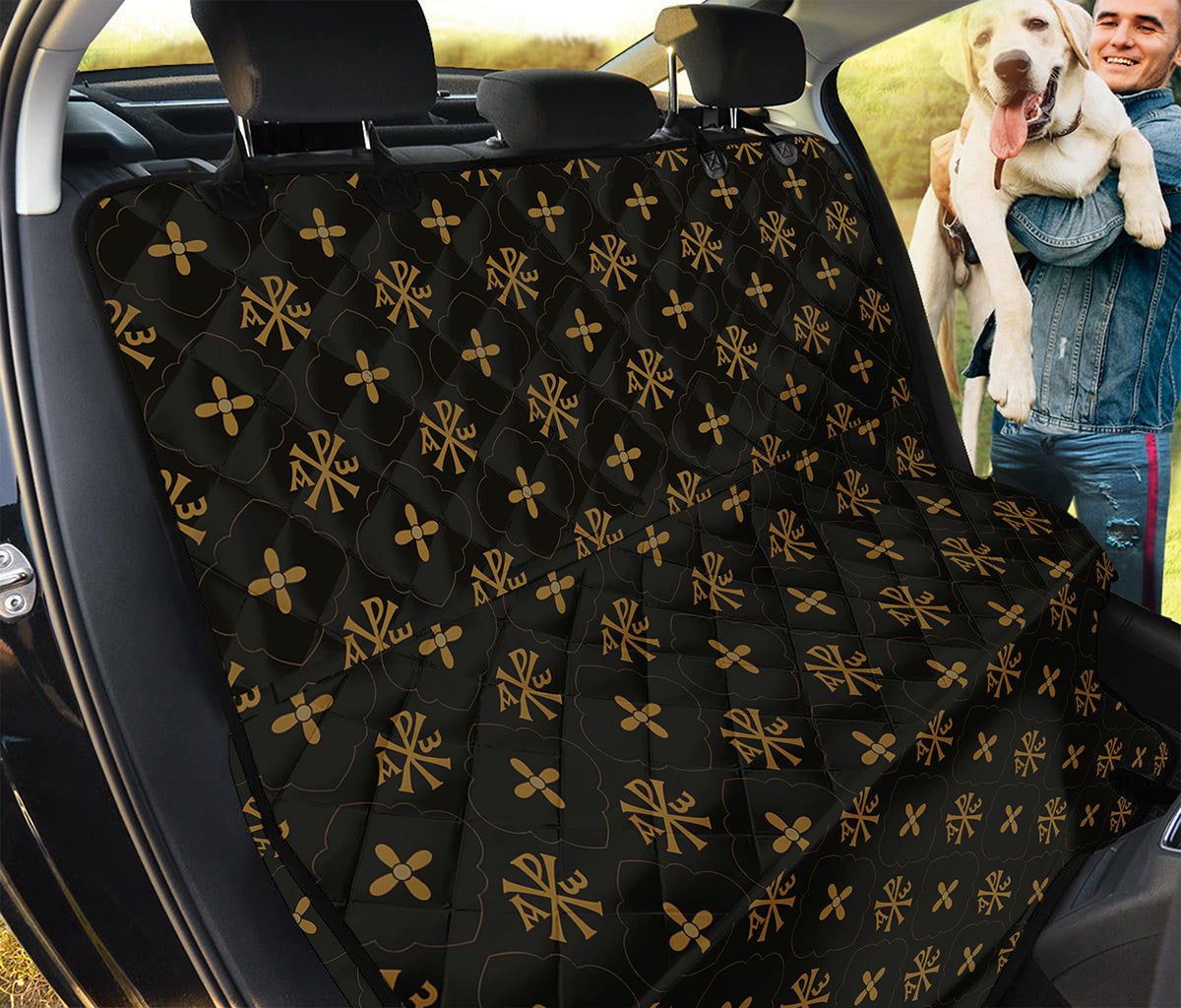 Sigla Orthodox Pattern Print Pet Car Back Seat Cover
