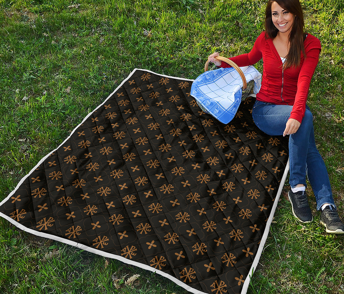 Sigla Orthodox Pattern Print Quilt
