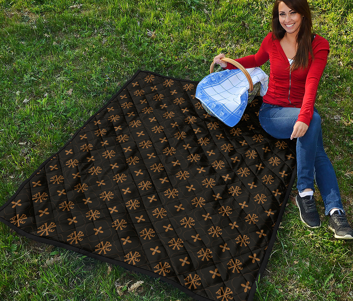 Sigla Orthodox Pattern Print Quilt