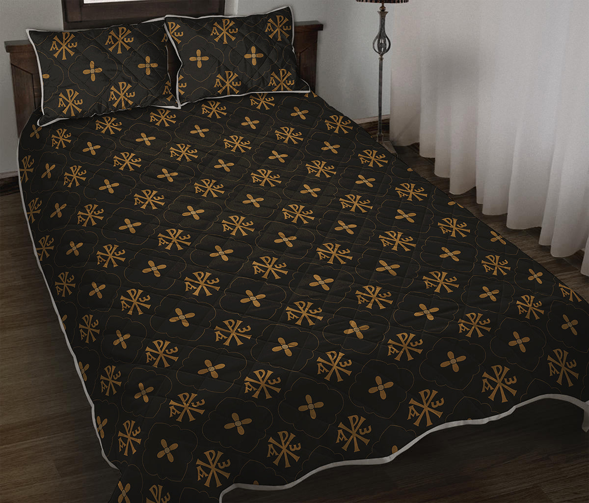 Sigla Orthodox Pattern Print Quilt Bed Set
