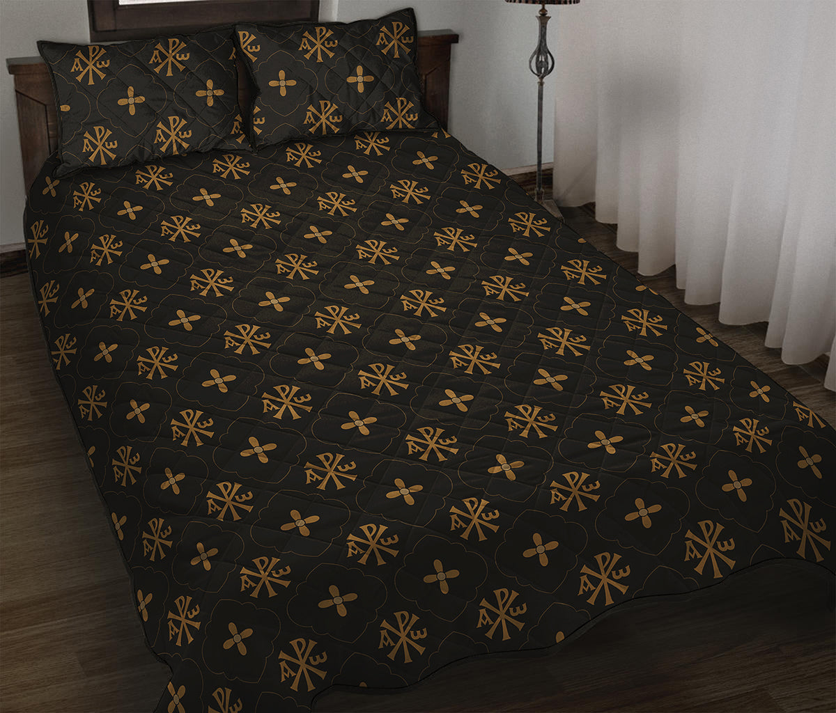 Sigla Orthodox Pattern Print Quilt Bed Set