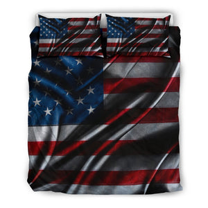 Silky American Flag Patriotic Duvet Cover Bedding Set GearFrost