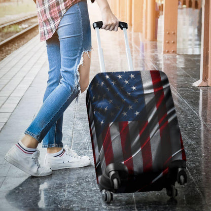 Silky American Flag Patriotic Luggage Cover GearFrost