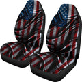 Silky American Flag Patriotic Universal Fit Car Seat Covers
