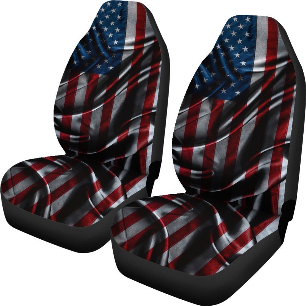 Silky American Flag Patriotic Universal Fit Car Seat Covers GearFrost