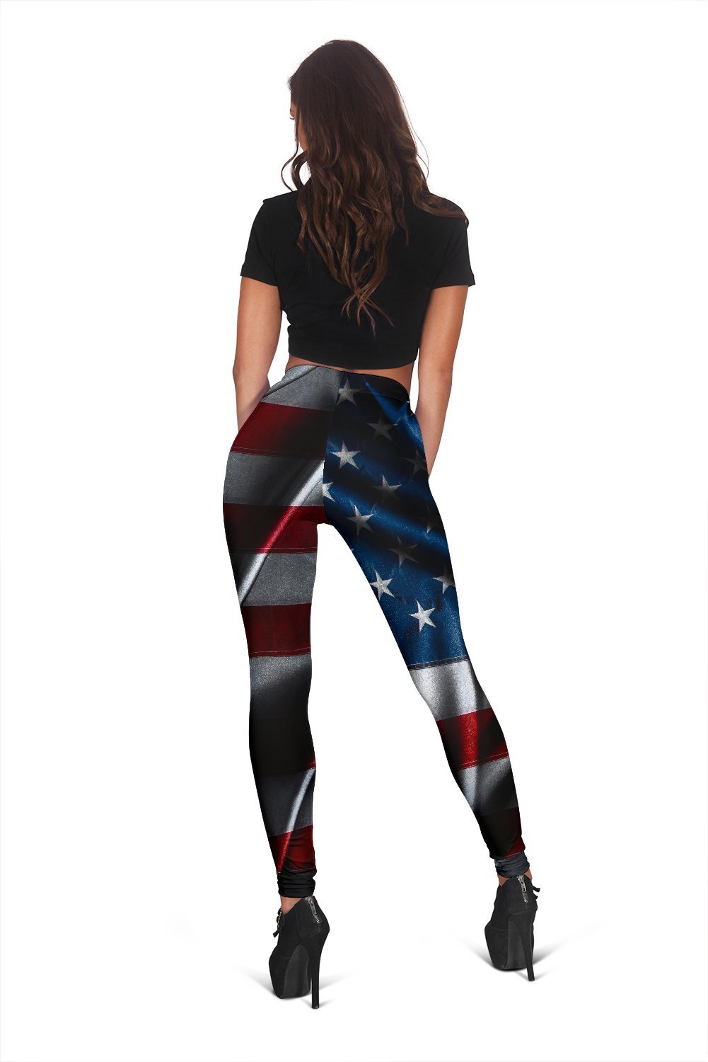 Silky American Flag Patriotic Women's Leggings GearFrost