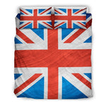Silky Union Jack British Flag Print Duvet Cover Bedding Set GearFrost