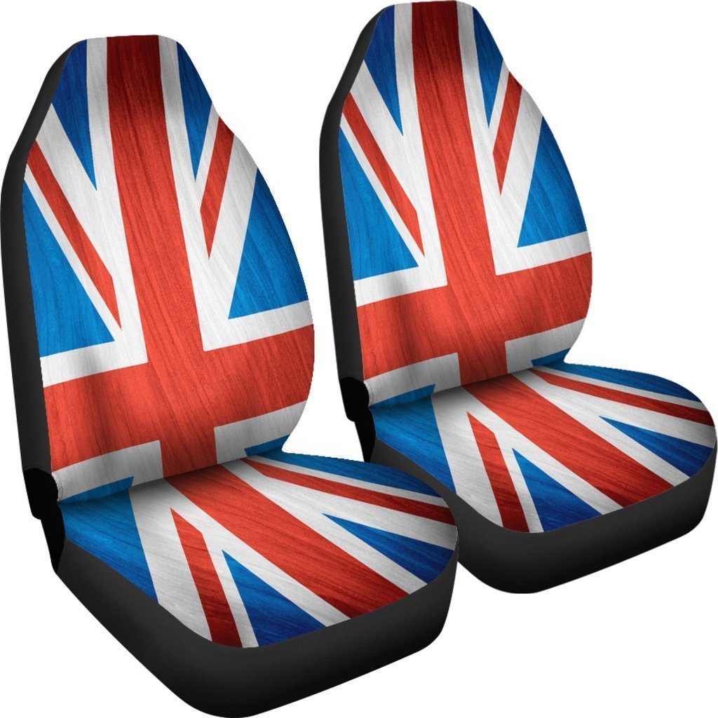 Silky Union Jack British Flag Print Universal Fit Car Seat Covers GearFrost