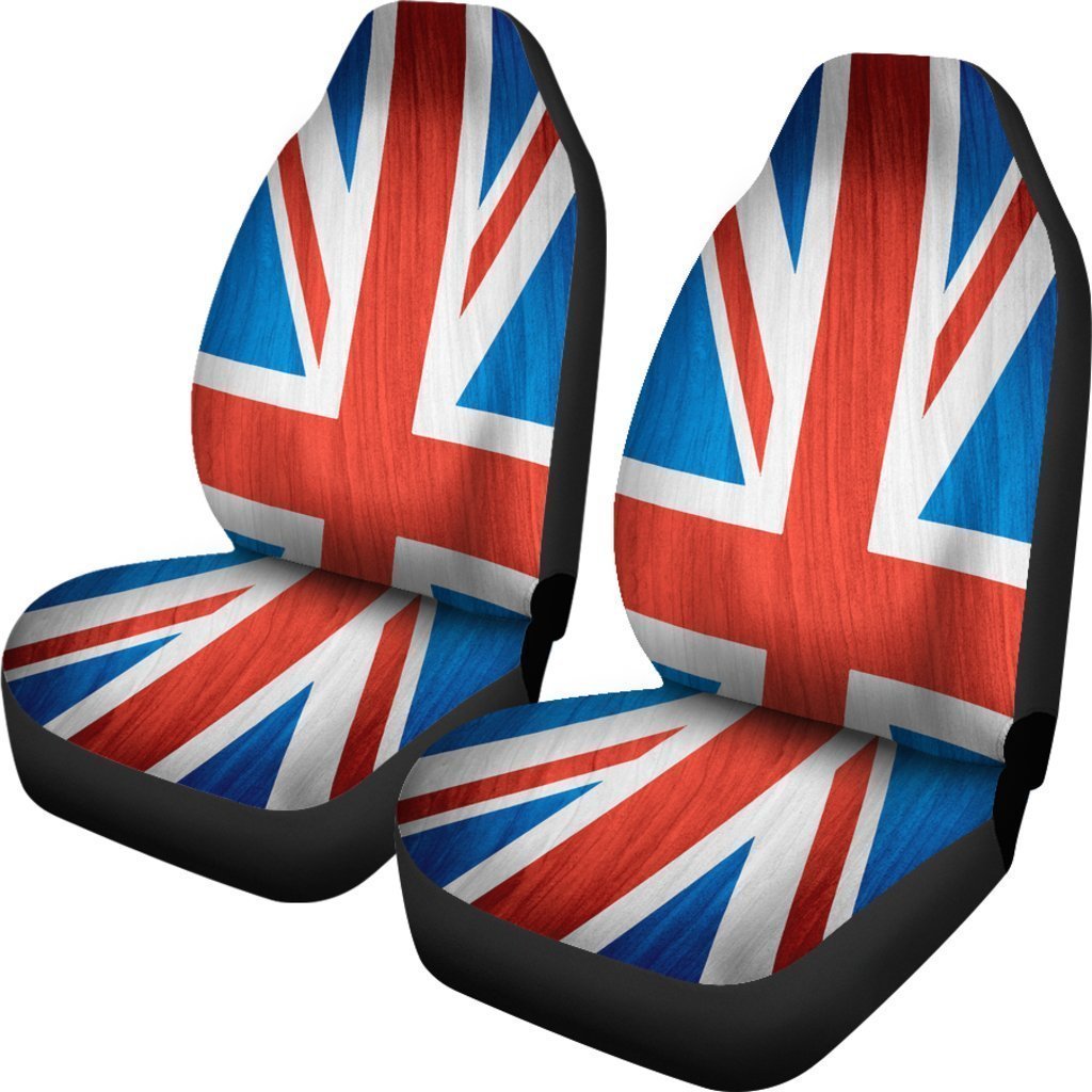 Silky Union Jack British Flag Print Universal Fit Car Seat Covers GearFrost
