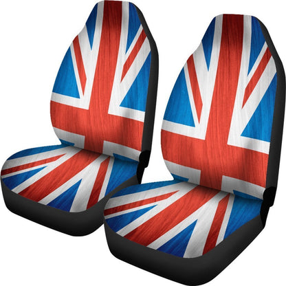 Silky Union Jack British Flag Print Universal Fit Car Seat Covers GearFrost
