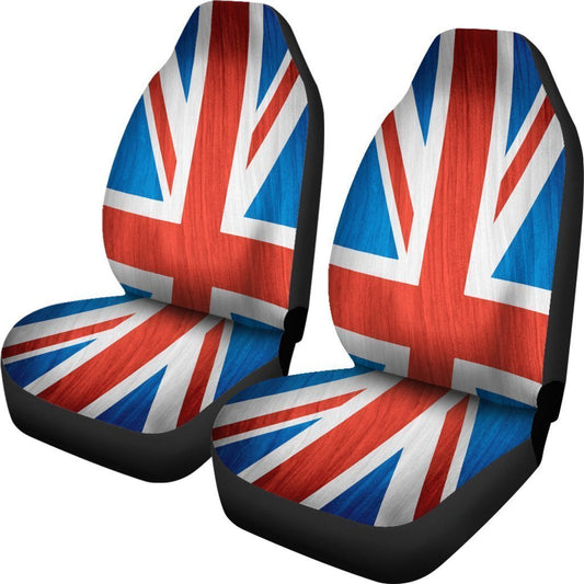 Silky Union Jack British Flag Print Universal Fit Car Seat Covers GearFrost
