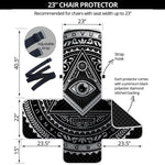 Silver And Black All Seeing Eye Print Armchair Protector