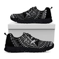 Silver And Black All Seeing Eye Print Black Running Shoes