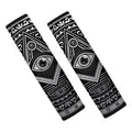 Silver And Black All Seeing Eye Print Car Seat Belt Covers