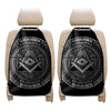 Silver And Black All Seeing Eye Print Car Seat Organizers