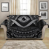 Silver And Black All Seeing Eye Print Loveseat Protector