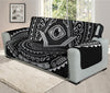 Silver And Black All Seeing Eye Print Oversized Sofa Protector