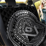 Silver And Black All Seeing Eye Print Pet Car Back Seat Cover