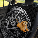 Silver And Black All Seeing Eye Print Pet Car Back Seat Cover