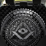 Silver And Black All Seeing Eye Print Pet Car Back Seat Cover