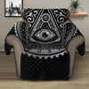 Silver And Black All Seeing Eye Print Recliner Protector