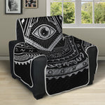 Silver And Black All Seeing Eye Print Recliner Protector