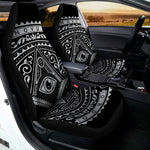 Silver And Black All Seeing Eye Print Universal Fit Car Seat Covers