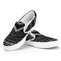 Silver And Black All Seeing Eye Print White Slip On Sneakers