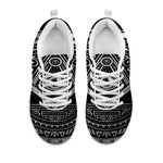 Silver And Black All Seeing Eye Print White Sneakers