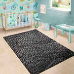 Silver Chainmail Print Area Rug