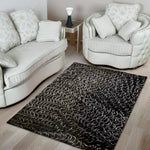Silver Chainmail Print Area Rug