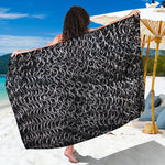 Silver Chainmail Print Beach Sarong Wrap