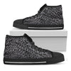 Silver Chainmail Print Black High Top Shoes