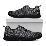 Silver Chainmail Print Black Sneakers