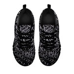 Silver Chainmail Print Black Sneakers