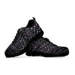 Silver Chainmail Print Black Sneakers