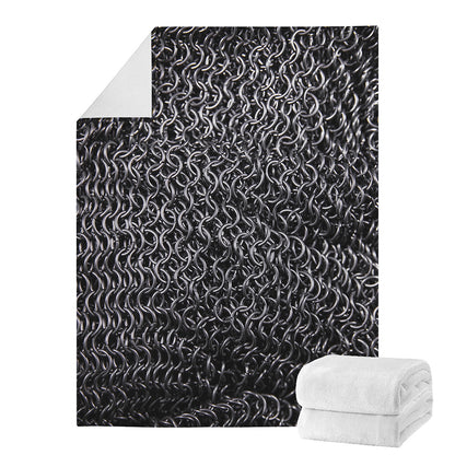 Silver Chainmail Print Blanket