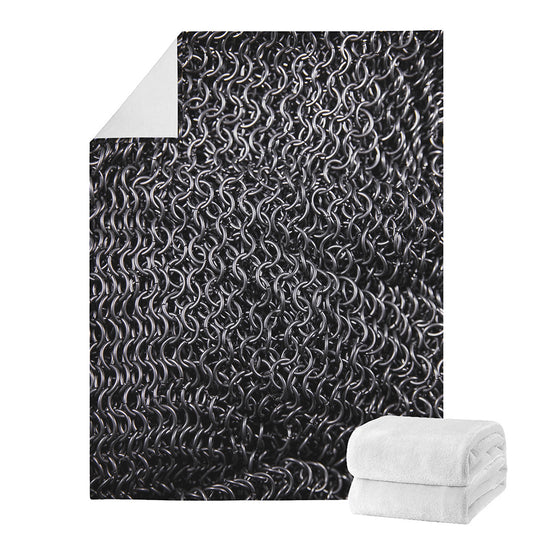 Silver Chainmail Print Blanket