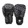 Silver Chainmail Print Boxing Gloves