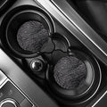 Silver Chainmail Print Car Coasters