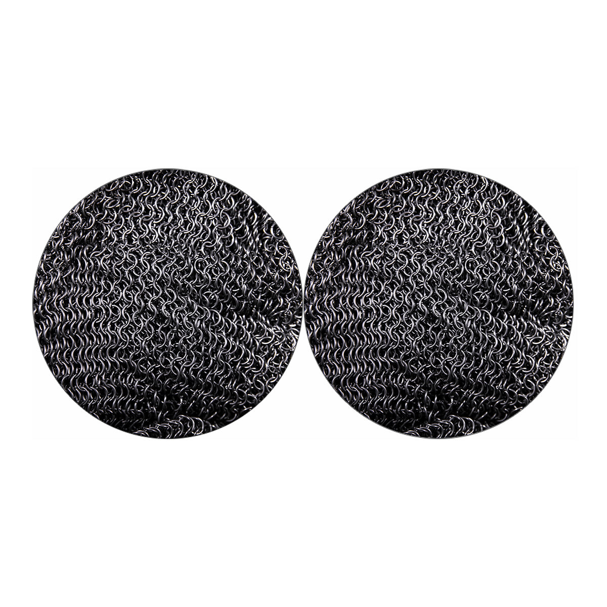 Silver Chainmail Print Car Coasters