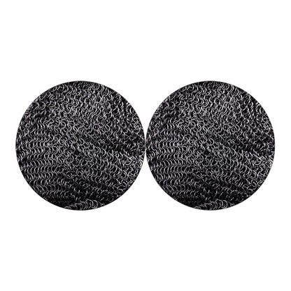 Silver Chainmail Print Car Coasters