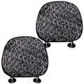 Silver Chainmail Print Car Headrest Covers