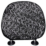 Silver Chainmail Print Car Headrest Covers