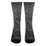 Silver Chainmail Print Crew Socks