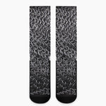 Silver Chainmail Print Crew Socks