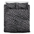 Silver Chainmail Print Duvet Cover Bedding Set