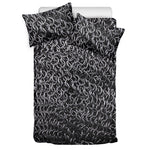 Silver Chainmail Print Duvet Cover Bedding Set