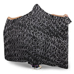 Silver Chainmail Print Hooded Blanket