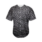 Silver Chainmail Print Men's Baseball Jersey